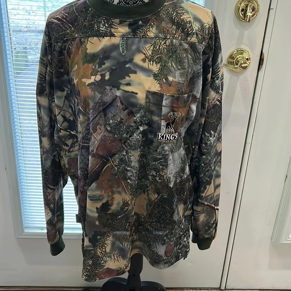 🦌King's Outdoor World Camouflage Pullover Men's Long Sleeved Shirt Size …